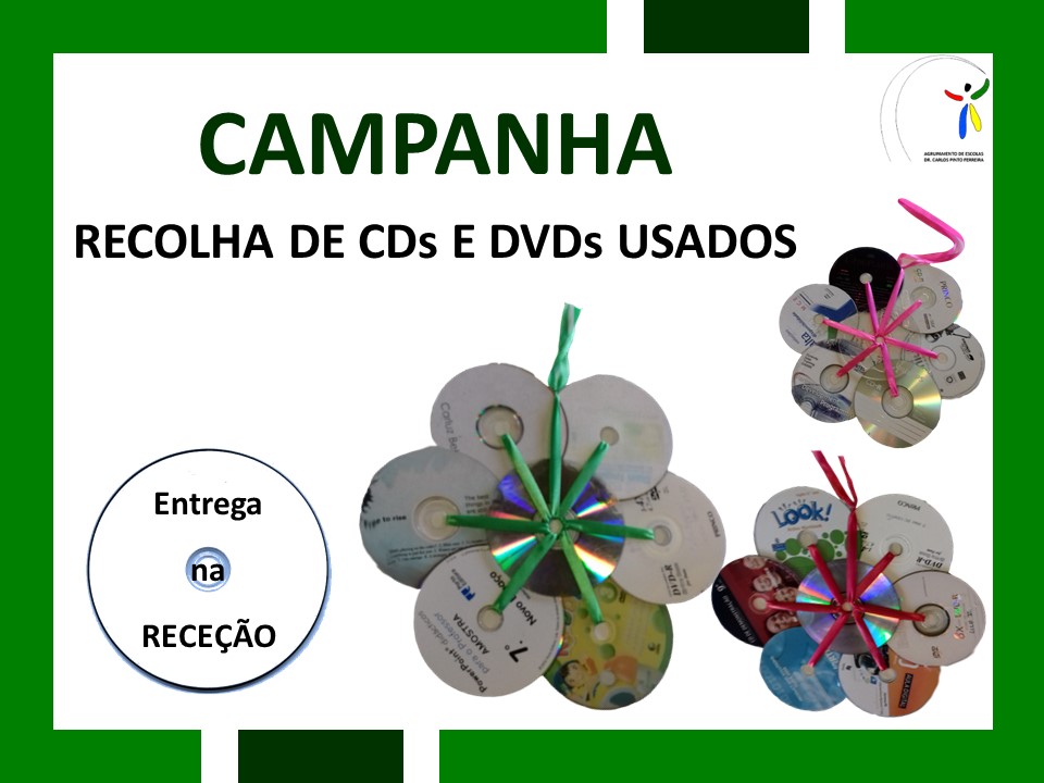 Recolha de CDs/DVDs e cápsulas de café
